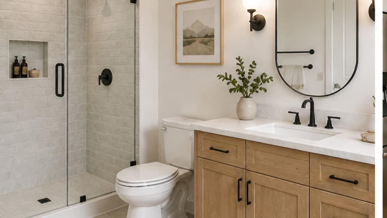 Scandinavian-style bathroom