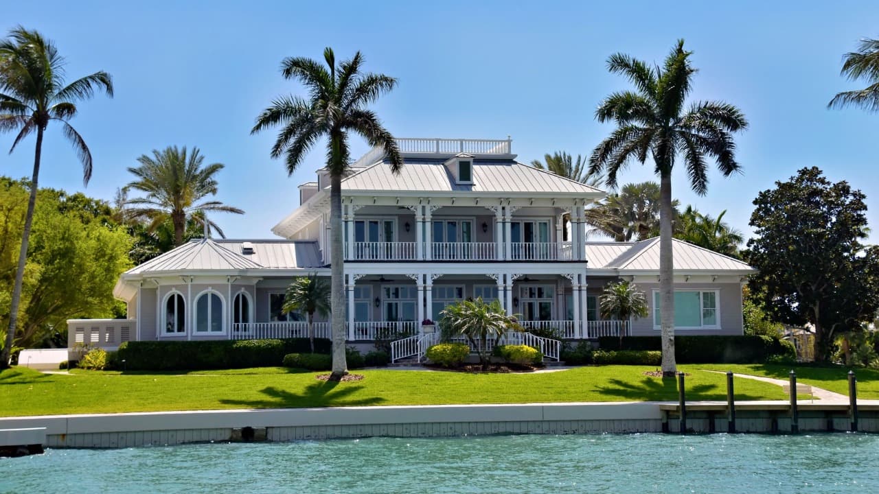 Riverside villa